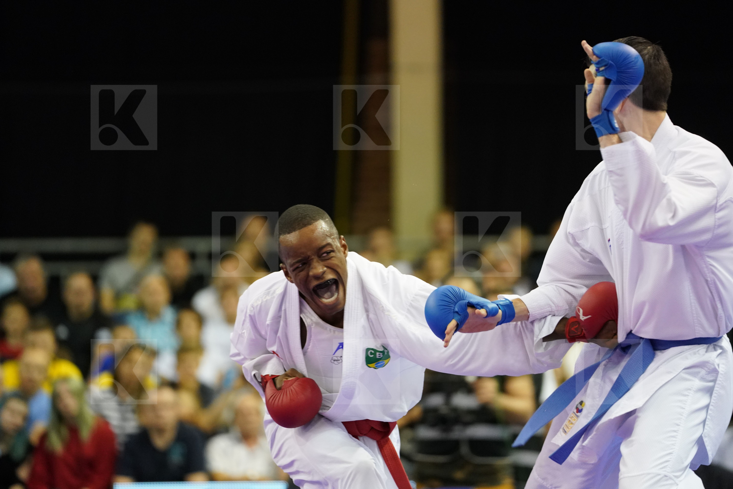 Brazil bronze match Male Kumite -75kg Scott Thomas USA Verissimo Hernanit